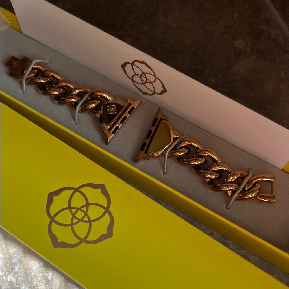 Kendra Scott Whitley Chain Band Apple Watch Rose Gold